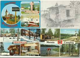 Muonio 4 erilaista - paikkakuntapostikortti  postikortti