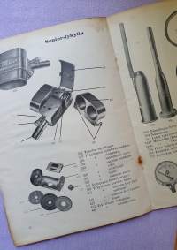 Senior -lypsykoneen käyttöohje ja varaosaluettelo 1951. S.A.C. product.