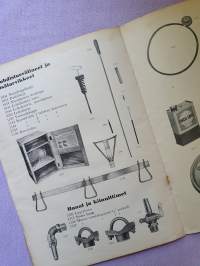 Senior -lypsykoneen käyttöohje ja varaosaluettelo 1951. S.A.C. product.