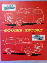 FORD Squire, tuotannossa 1955-1959 ja FORD Escort, tuotannossa 1955-1961 -myyntiesite.