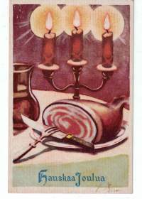 Tuberkuloosiliiton joulumerkki v.1933, kortissa. Kukkaislapsi.  Merkin piirtänyt Martta Wendelin