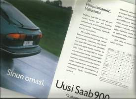 Uusi SAAB 900  autoesite 1990 l   8 sivua