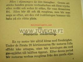 Anvisning för skötsel och inmontering av Olympia 2- och 4-cyl. Båtmotorer (Maamoottori käyttöohje ruotsiksi, alkuperäinen)