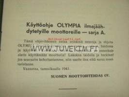 Käyttöohje Olympia ilmajäähdytetyille moottoreille sarja A / Instruktionsbok för lufkylda motorer serie A -suomen ja ruotsinkielinen, maamoottori