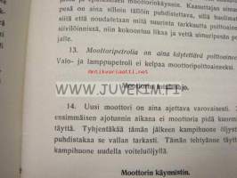 Käyttöohje Olympia ilmajäähdytetyille moottoreille sarja A / Instruktionsbok för lufkylda motorer serie A -suomen ja ruotsinkielinen, maamoottori