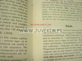 Bruksanvisning för Olympia land- och pumpmotorer -  maamoottori käyttöohjekirja ruotsiksi, alkuperäinen