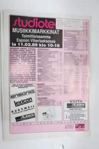 Soundi 1989 nr 1, Michelle Shocked, Jeff Healey, Dave Lindholm, Ulf Lundell, Yello Gringos Locos.