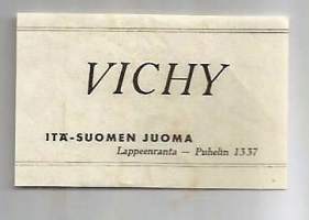 Vichy - juomaetiketti