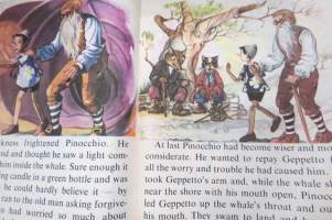Pinocchio - a story by Collodi - A giant fairy story, Pohjois-amerikan markkinoille tarkoitettu kirja, painettu Suomessa