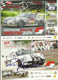 Porsche / Zeltner  signeerattuja fanikortteja 2 kpl  A5 kortteja