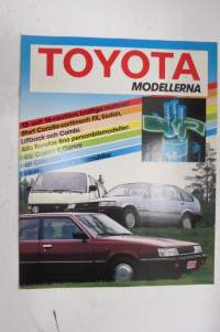 Toyota Modellerna 1986 -myyntiesite, ruotsinkielinen / sales brochure, in swedish