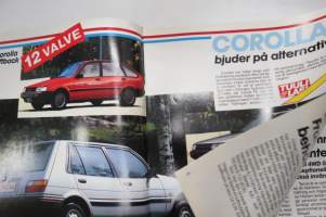 Toyota Modellerna 1986 -myyntiesite, ruotsinkielinen / sales brochure, in swedish