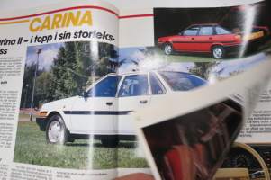 Toyota Modellerna 1986 -myyntiesite, ruotsinkielinen / sales brochure, in swedish