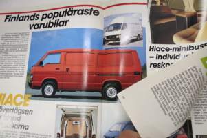 Toyota Modellerna 1986 -myyntiesite, ruotsinkielinen / sales brochure, in swedish