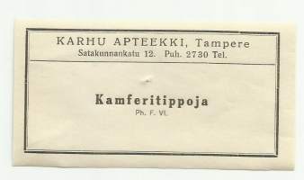 Karhu Apteekki Tampere - apteekkietiketti