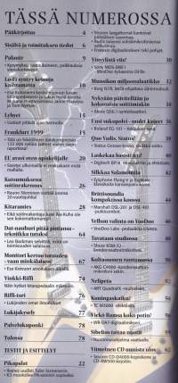 Riffi 1999 N:o 2 . Musiikkitekniikan erikoislehti muusikoille ja musiikin harrastajille. Katso sisällysluettelo kuvista.