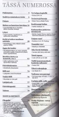 Riffi 1998 N:o 3. Musiikkitekniikan erikoislehti muusikoille ja musiikin harrastajille. Katso sisällysluettelo kuvista.