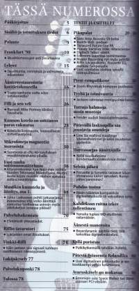 Riffi 1998 N:o 2. Musiikkitekniikan erikoislehti muusikoille ja musiikin harrastajille. Katso sisällysluettelo kuvista.