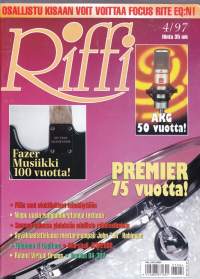 Riffi 1997 N:o 4. Musiikkitekniikan erikoislehti muusikoille ja musiikin harrastajille. Katso sisällysluettelo kuvista.