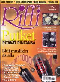 Riffi 1997 N:o 3. Musiikkitekniikan erikoislehti muusikoille ja musiikin harrastajille. Katso sisällysluettelo kuvista.