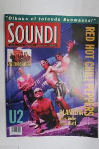 Soundi 1993 nr 9, Spin Doctors, U2, Klamydia, Blue yodle, John Hiatt, Red Hot Chili Peppers.