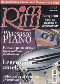 Riffi 1996 N:o 4. Musiikkitekniikan erikoislehti muusikoille ja musiikin harrastajille. Katso sisällysluettelo kuvista.