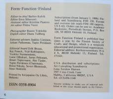 Form Function Finland, 1988 No. 1.