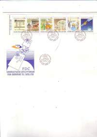 Ensipäiväkuori - FDC 6.9.1988 Posti- ja telelaitos 350 vuotta