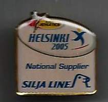 Helsinki 2005 National supplier (vanha ) Silja Line- pinssi rintamerkki  käyttämätön alkuperäisessä pakkauksessa