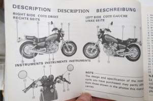 Yamaha XV750SE 1981 owner´s manual -käyttöohjekirja