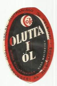 Olutta I -  olutetiketti