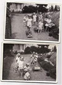 Lapsia vuonna 1940 - valokuva 6x9 cm 2 kpl