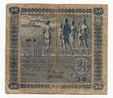50 markkaa 1939 Litt D - seteli