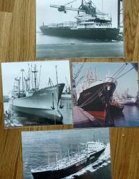 Isoja laivavalokuvia 4 kpl erä - laivavalokuva  valokuva n 18x24 cm 4 kpl