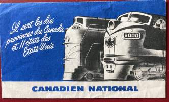 Canadien National - Junalippukuori ja matkaliput vuodelta 1952