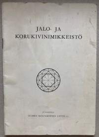 Jalo- ja korukivinimikkeistö - Suomen kultaseppien liitto ry.