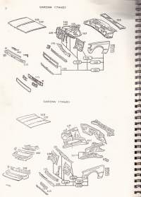 Toyota Tercel, Corolla, Carina - kolarikorjauksen ohjeaikaluettelo v.1986. 1.p.