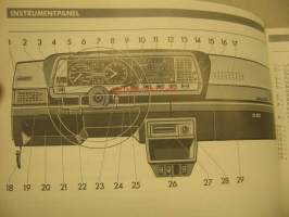 Volkswagen Passat instruktionsbok åm. 1986