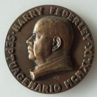 Harry Federley  taidemitali (Gerda Qvist )  mitali  60 mm