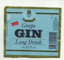 Grape Gin Long Drink - viinaetiketti