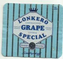 Lonkero Grape Special - viinaetiketti