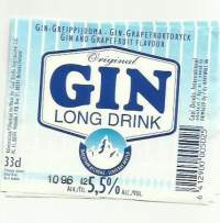 Gin  Long Drink - viinaetiketti