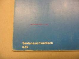 Volkswagen Santana åm. 1983 instruktionsbok