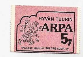 Hyvän tuurin arpa 5,-   1990