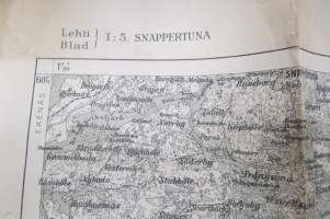 Snappertuna - Suomen taloudellinen kartta / Finlands ekonomiska karta  - Lehti / Blad I:5, 1941 -map