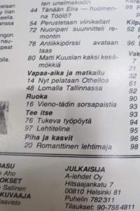 Avotakka 1978 nr 8, Harri Holkeri mökillä, Bwrtel Gardberg - Ratsumiehen torppa, O.J. Korhonen &amp; eläkekoti - lämpiää järvestä, Eira &amp; Töölö, Tallinna, ym.