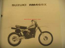 Suzuki RM465X parts catalogue -varaosaluettelo