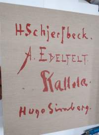 Neljä rakastettua mestaria - Edelfelt, Schjerfbck, Gallen-Kallela, Simberg -alkuperäisessä kotelossaan oleva loistopainos