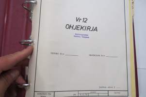 VR Lokomo Vr 12 dieselhydraulinen veturi ohjekirja - käyttöohjekirja -locomotive operator´s manual