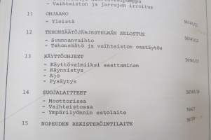 VR Lokomo Vr 12 dieselhydraulinen veturi ohjekirja - käyttöohjekirja -locomotive operator´s manual